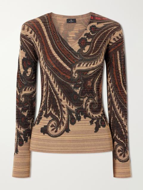 Etro Paisley printed knit sweater Multi
