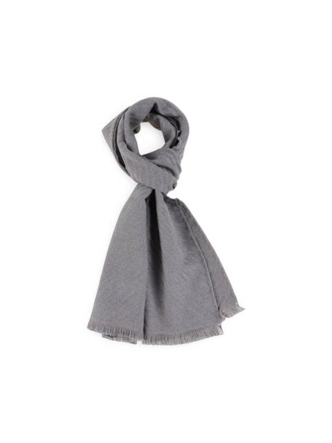 EMPORIO ARMANI herringbone-pattern frayed scarf