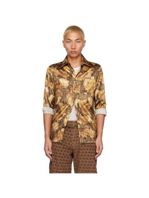ERL Brown Printed Shirt