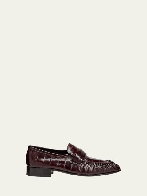 The Row Soft Leather Flat Loafers