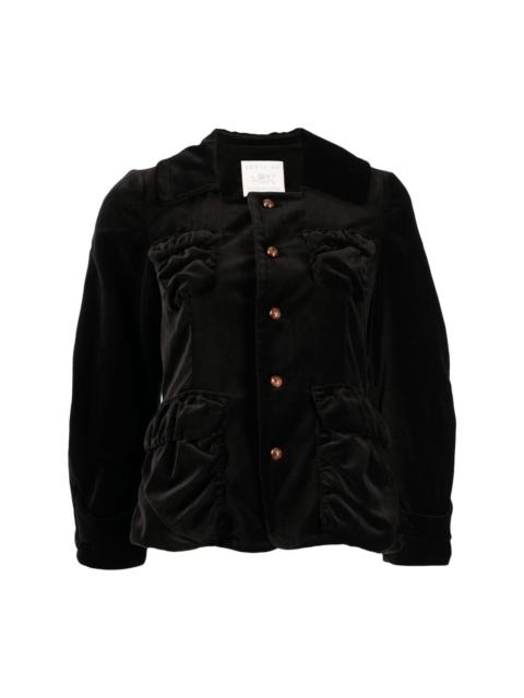 RENLI SU Edwina velvet-effect cotton jacket