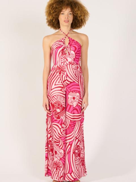 Poupette St Barth Long Jumpsuit Cilia - Pink Japonism
