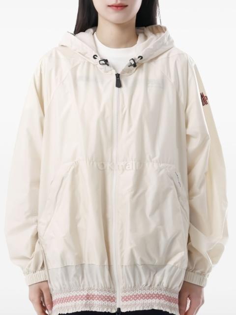 Moncler Grenoble embellished-hem raincoat