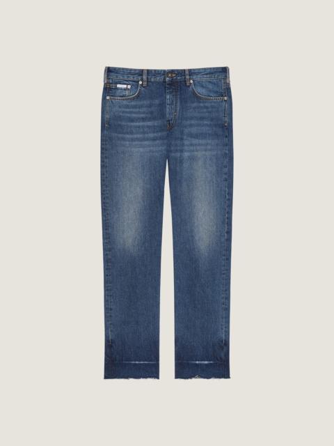 Givenchy STRAIGHT FIT BLUE JEANS WITH RAW DETAILS