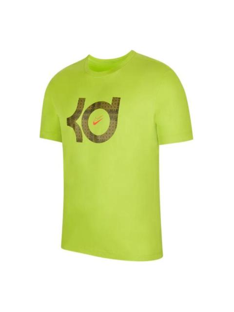 Nike Nike KD Front Logo Short Sleeves Tee 'Green Grey' DQ1876-321