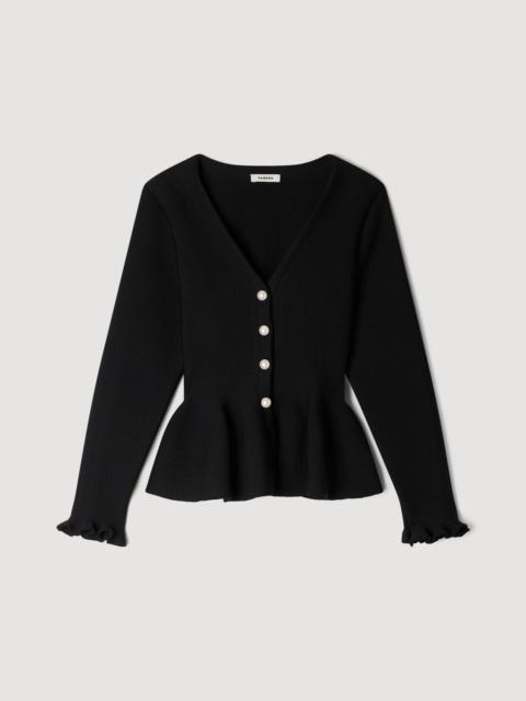 Sandro PEPLUM CARDIGAN