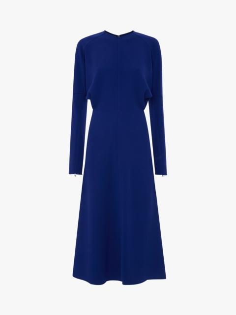 Victoria Beckham Dolman Midi Dress In Bright Indigo