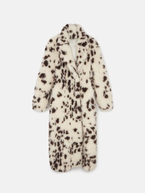 Stella McCartney Appaloosa Print Long Teddy Coat