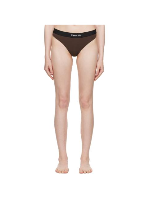 TOM FORD Brown Modal Signature Thong