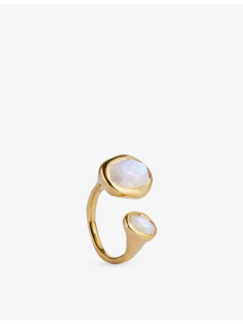 MONICA VINADER Odyssey 18ct Yellow Gold-Plated Vermeil Sterling-Silver Moonstone Ring