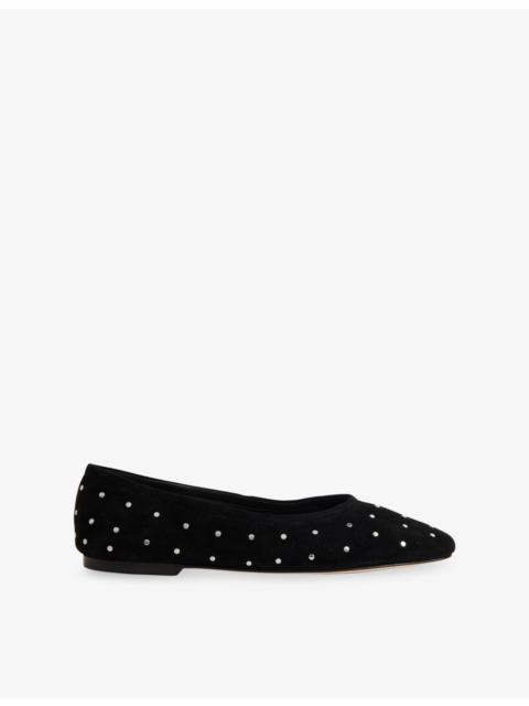 WHISTLES Karina Suede Ballet Flats