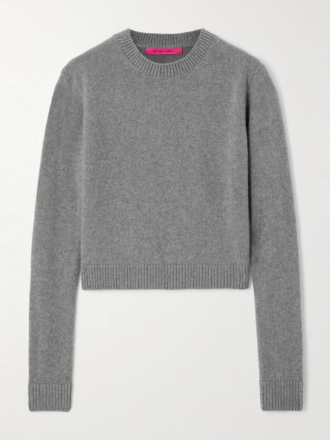 The Elder Statesman Cropped cashmere sweater Gray