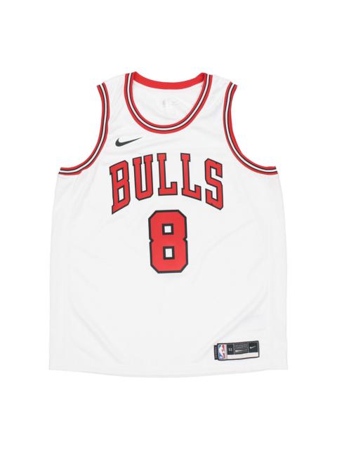 Nike 남자 나이키 NBA Swingman SW 팬 에디션 2020 시즌 시카고 불 Zach Lavine No. 8 농구 스포츠