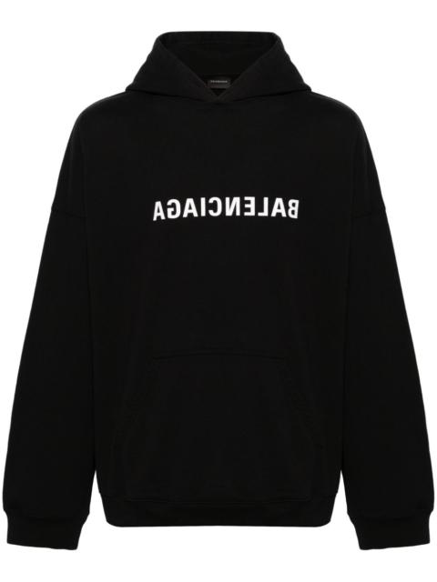BALENCIAGA logo-print cotton hoodie