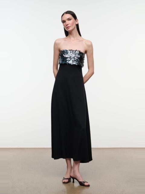 STAUD STAUD PHOENIX DRESS BLACK NIGHT SPARK