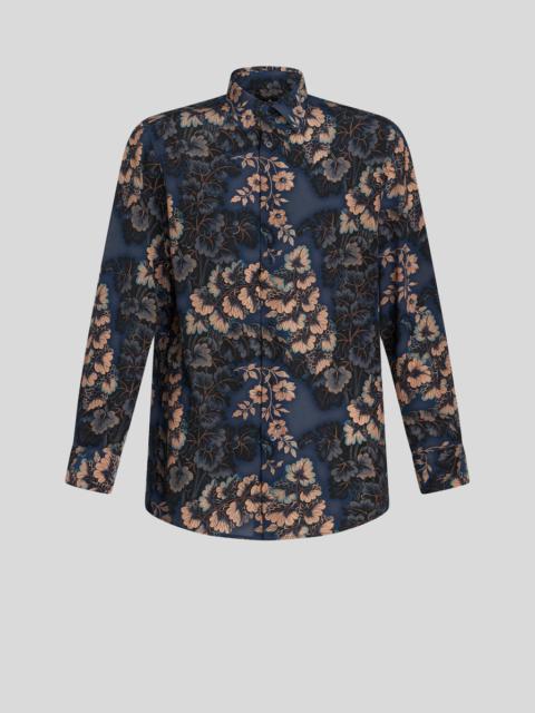 SILK SHIRT WITH FOLIAGE PRINT