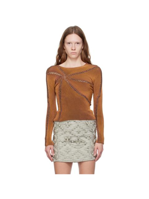 ISA BOULDER Orange Starfish Long Sleeve T-Shirt