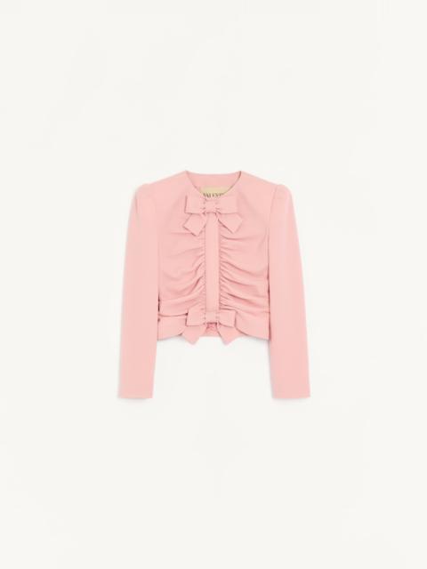 Valentino CROPPED JACKET IN CRISPY LIGHT WOOL