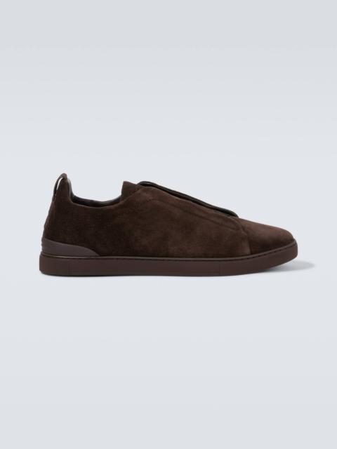 ZEGNA Triple Stitch suede sneakers