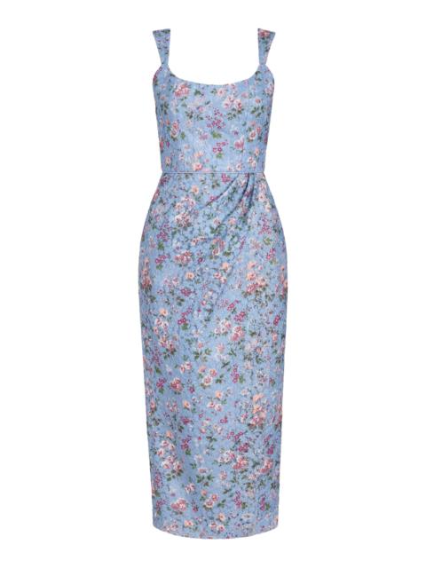 markarian Marla Lace Wrap Midi Dress