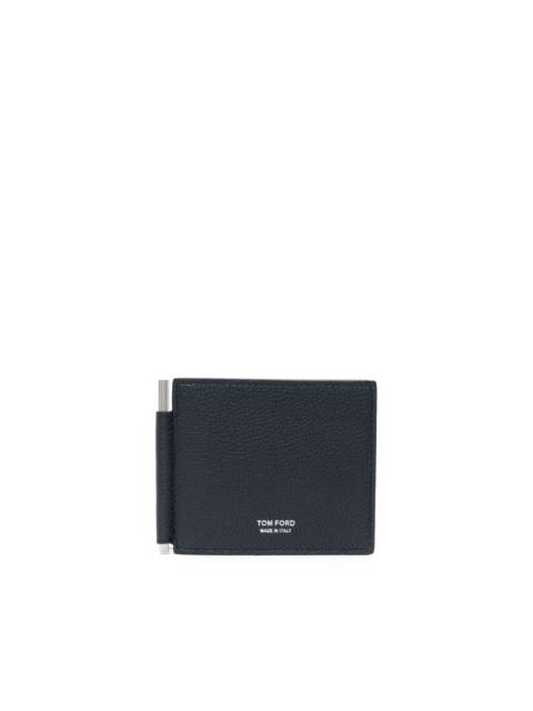 logo-debossed calf-leather wallet