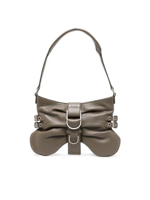 butterfly-shape leather shoulder bag