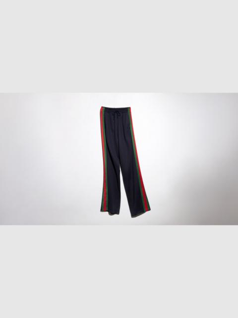 GUCCI Silk cotton sportswear pants with Web