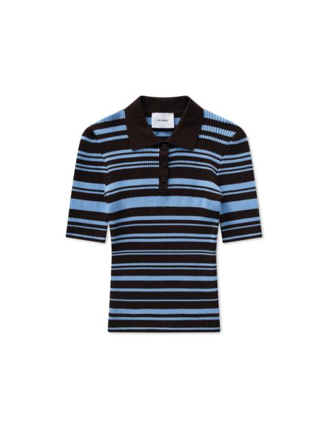 Axel Arigato Anja Ribbed Polo Top