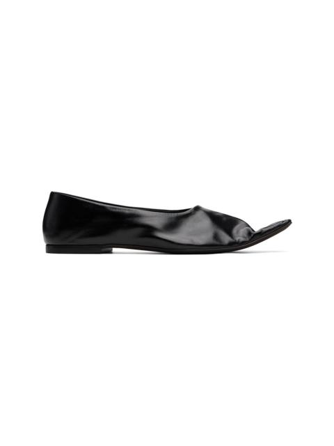 KHAITE Black Marlene Ballerina Flats