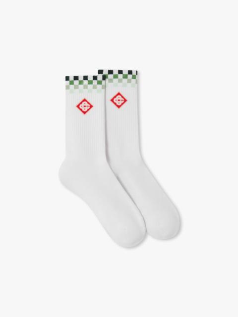 CASABLANCA Green Checkers Crew Socks