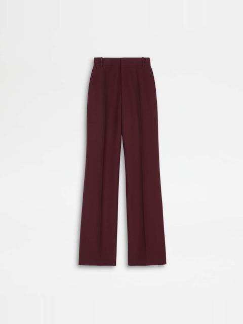 Tod's PANTS IN WOOL - BURGUNDY
