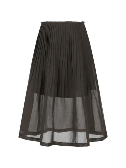 AMOMENTO pleated midi skirt