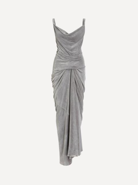 Rick Owens Strutter Silk-Velvet Maxi Dress
