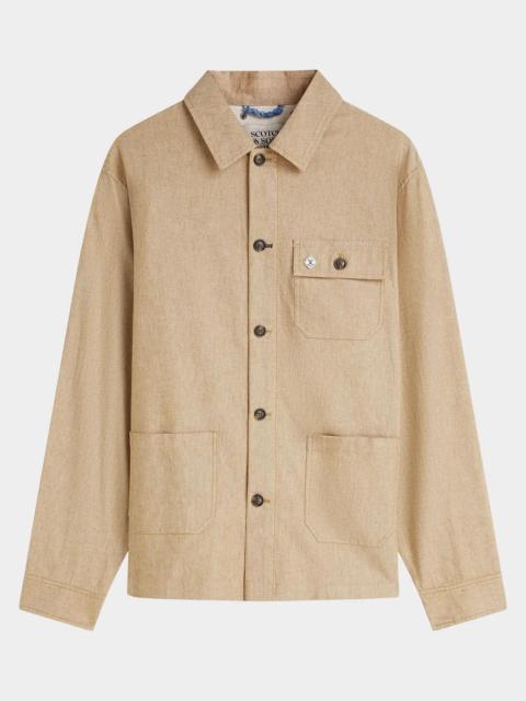 SCOTCH & SODA Men's Cotton and Linen Shirt Jacket