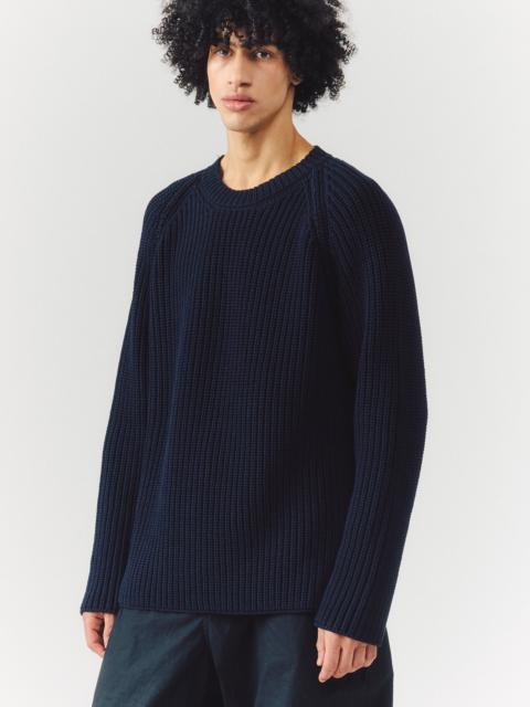 CASEY/CASEY PANNOCCHIA SWEATER - CREPE COT - NAVY