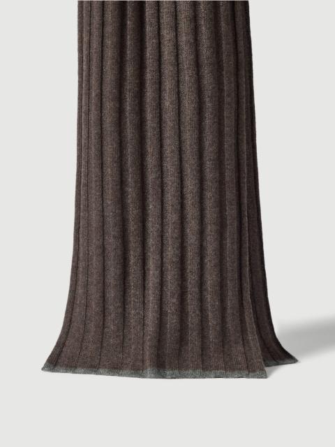 Brunello Cucinelli Cashmere rib knit scarf