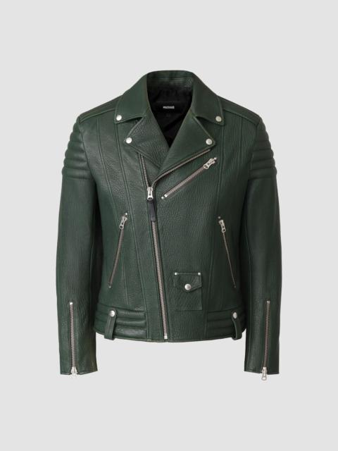 MACKAGE Men's Kenneth Leather Moto Jacket - Evergreen