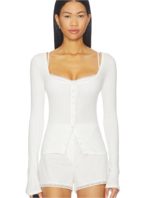 FREE PEOPLE End Game Pointelle Long Sleeve