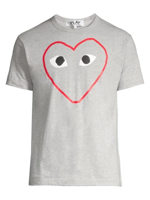 Comme des Garçons PLAY Men Outline Heart Tee - Grey
