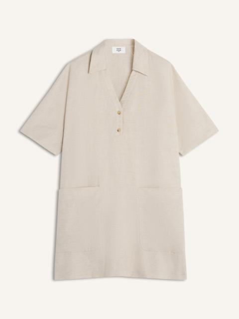 Maison Kitsuné LINEN POLO MINI DRESS