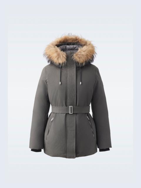 MACKAGE JENI-FZ 2-in-1 Down parka with removable bib & fur trim