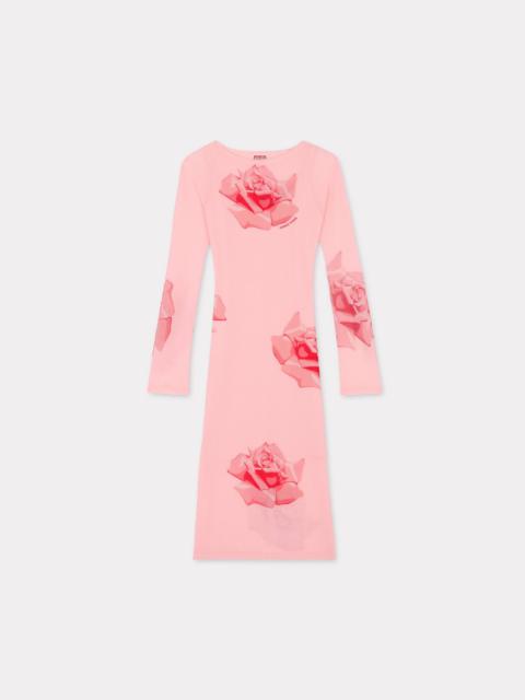 KENZO 'KENZO Rose' midi pleated dress