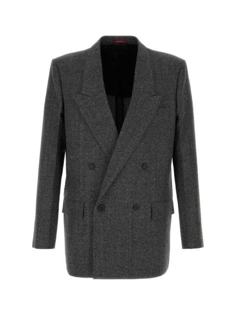 Melange Charcoal Wool Blazer