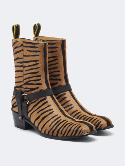 FENDI Printed calf hair mid-calf boots