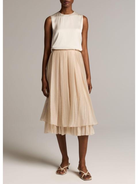 Vince Pleated Layered Skirt