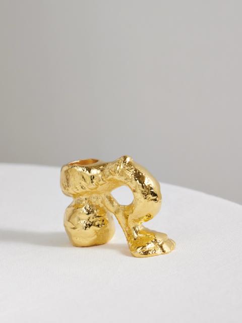 ALIGHIERI The Lion Paw Gold-plated Candlestick