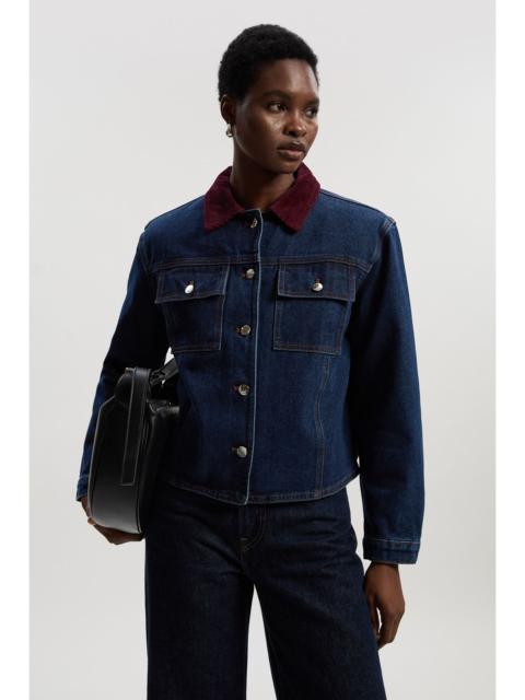 KAREN MILLEN Denim and Cord Mix Jacket