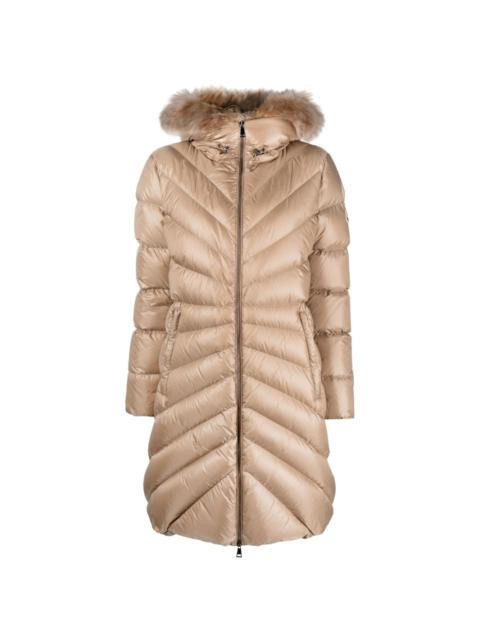 Moncler contrast-collar quilted coat
