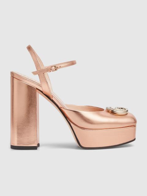 GUCCI Women's platform pump with Double G