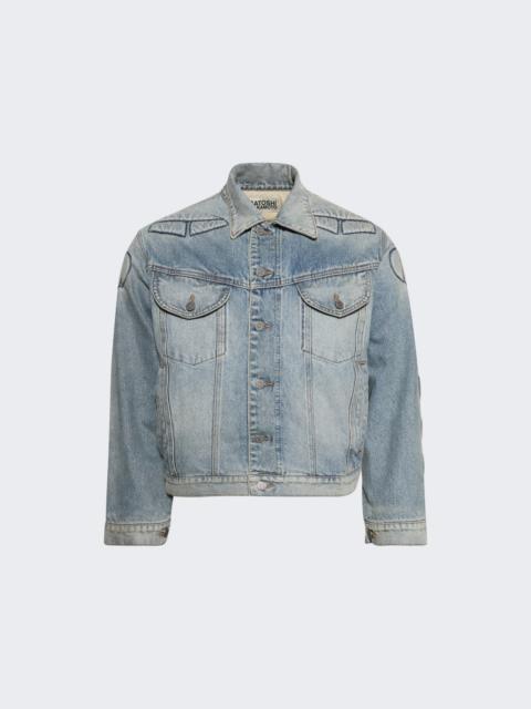SATOSHI NAKAMOTO Denim Moto Jacket Blue